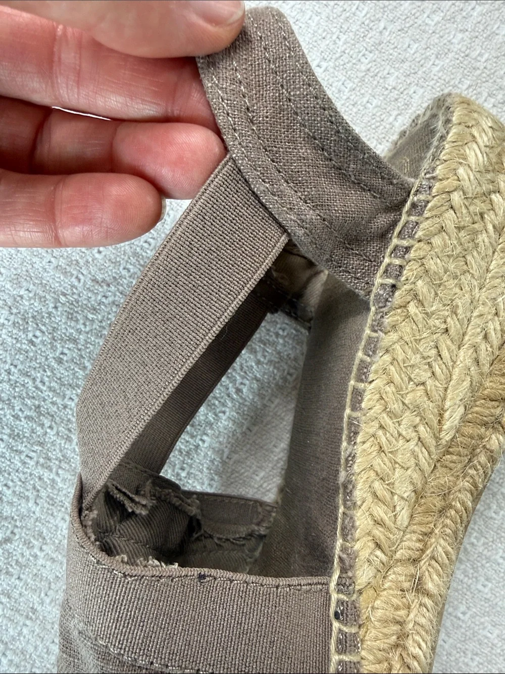 Toni Pons Origins taupe espadrille wedge heel covered toe sandals size 38